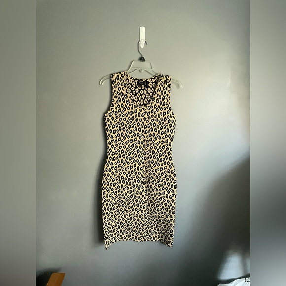 Theory Leopard Print Sheath Dress Womens Size Medium - Picture 2 of 5